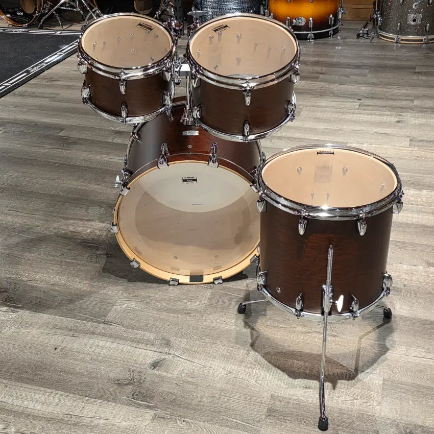 Used Yamaha Tour Custom Maple 4pc Drum Set Chocolate Satin - Very Good - Drum Center Of Portsmouth