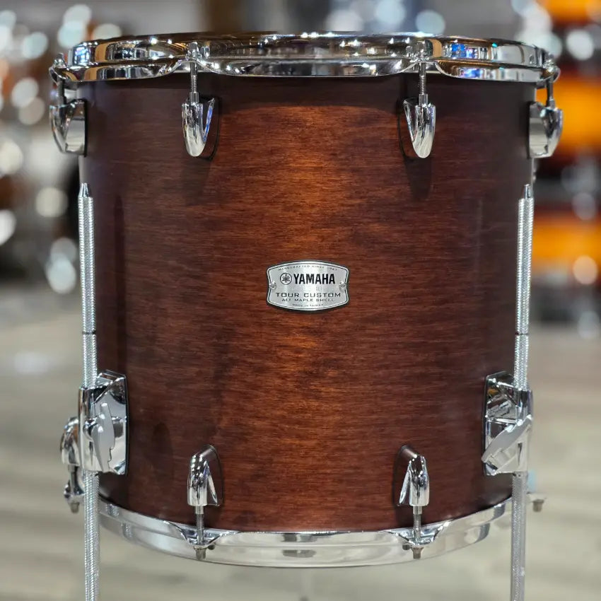 Used Yamaha Tour Custom Maple 4pc Drum Set Chocolate Satin - Very Good - Drum Center Of Portsmouth