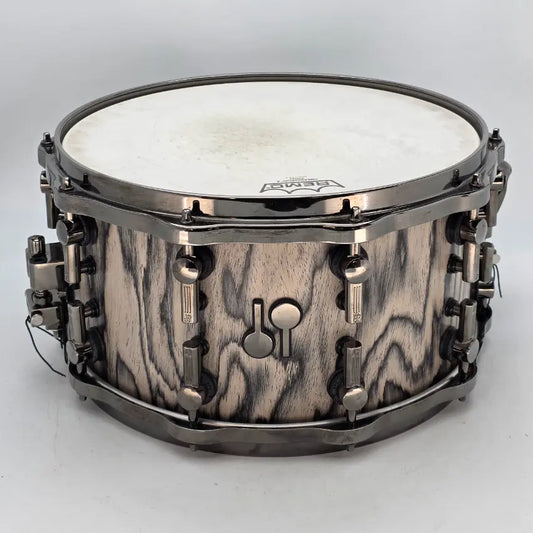 Used Sonor SQ2 Heavy Beech Snare Drum 14x7.5 Snow Tiger Semi Gloss - Very Good - Drum Center Of Portsmouth