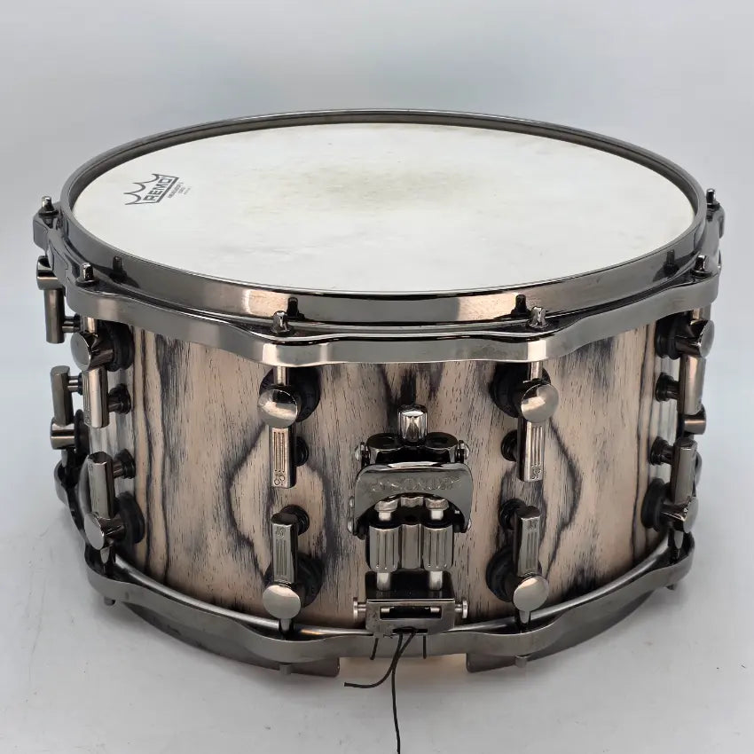 Used Sonor SQ2 Heavy Beech Snare Drum 14x7.5 Snow Tiger Semi Gloss - Very Good - Drum Center Of Portsmouth