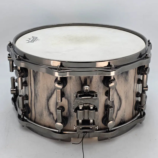 Used Sonor SQ2 Heavy Beech Snare Drum 14x7.5 Snow Tiger Semi Gloss - Very Good - Drum Center Of Portsmouth