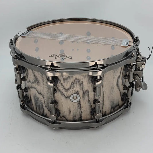 Used Sonor SQ2 Heavy Beech Snare Drum 14x7.5 Snow Tiger Semi Gloss - Very Good - Drum Center Of Portsmouth