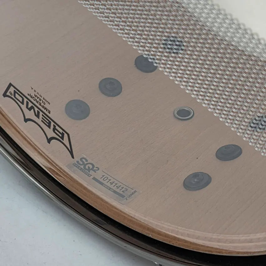 Used Sonor SQ2 Heavy Beech Snare Drum 14x7.5 Snow Tiger Semi Gloss - Very Good - Drum Center Of Portsmouth