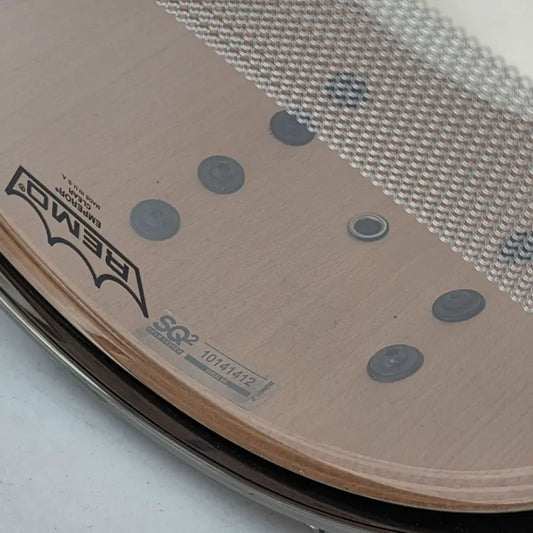 Used Sonor SQ2 Heavy Beech Snare Drum 14x7.5 Snow Tiger Semi Gloss - Very Good - Drum Center Of Portsmouth