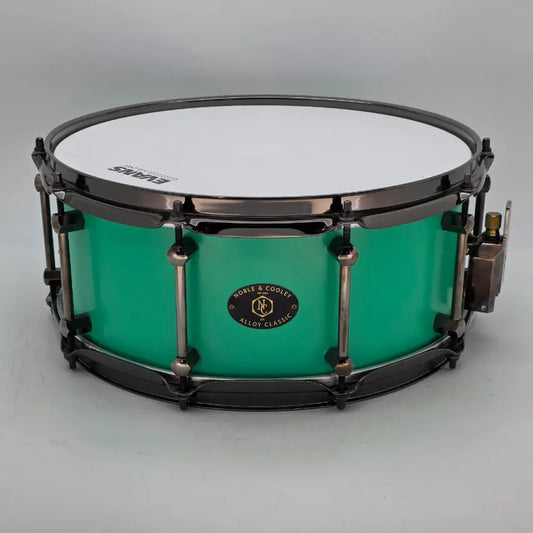 Used Noble & Cooley Alloy Classic Snare Drum 14x6 Mint Green - Very Good - Drum Center Of Portsmouth