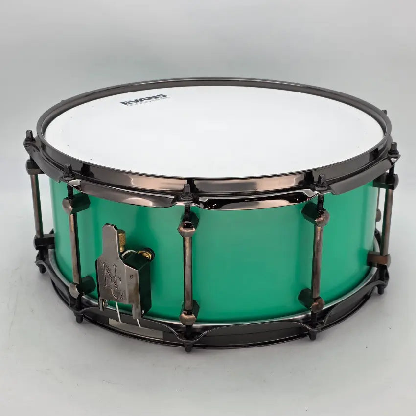 Used Noble & Cooley Alloy Classic Snare Drum 14x6 Mint Green - Very Good - Drum Center Of Portsmouth