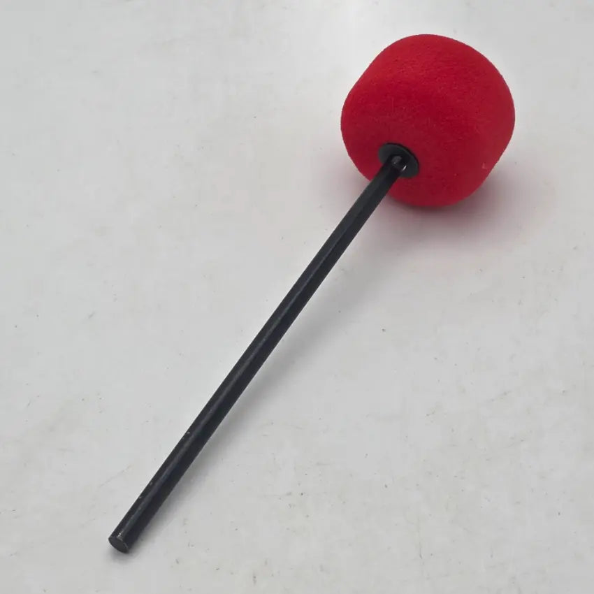 Used Danmar Red Felt Bass Drum Beater, Black Shaft - Very Good - Drum Center Of Portsmouth