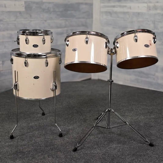 Used Slingerland Concert Tom Set 10/12/13/16 White - Very Good - Drum Center Of Portsmouth