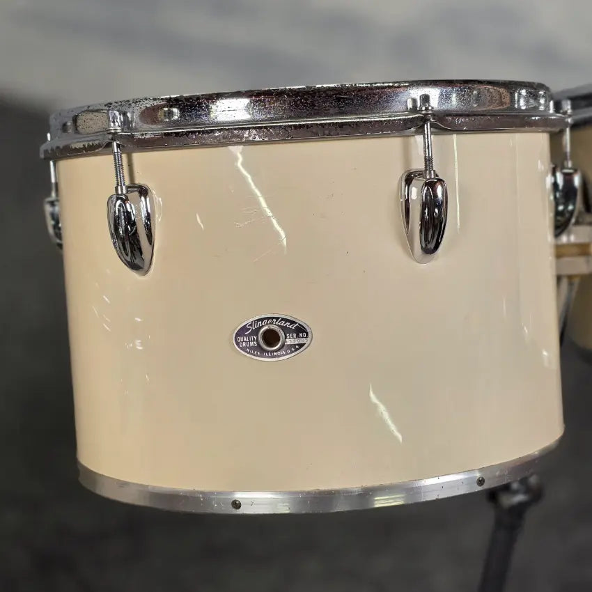Used Slingerland Concert Tom Set 10/12/13/16 White - Very Good - Drum Center Of Portsmouth