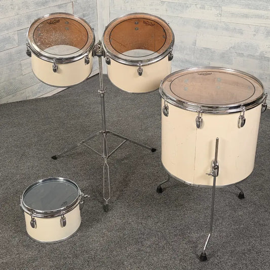 Used Slingerland Concert Tom Set 10/12/13/16 White - Very Good - Drum Center Of Portsmouth