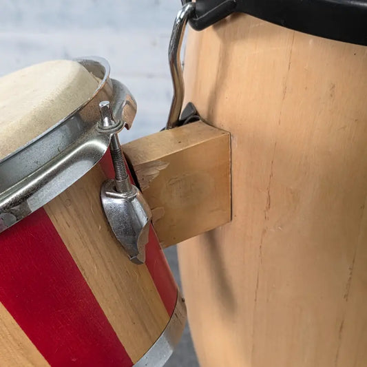 Used Schalloch Conga 10" & Bongo 6" w/Stand - Fair - Drum Center Of Portsmouth