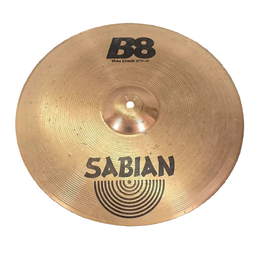 Used Sabian B8 Thin Crash Cymbal 16 - Fair - Drum Center Of Portsmouth