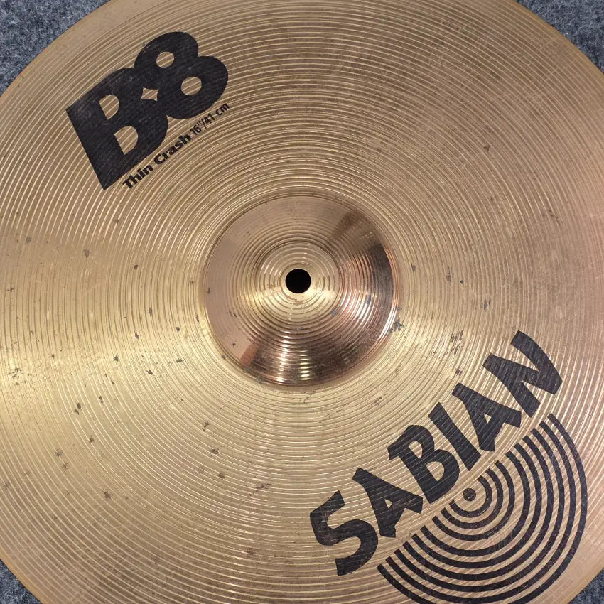 Used Sabian B8 Thin Crash Cymbal 16 - Fair - Drum Center Of Portsmouth