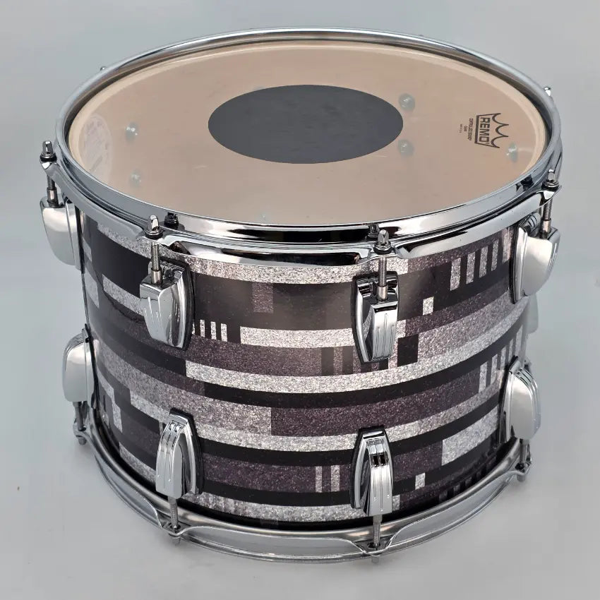 Used Ludwig Classic Maple Rack Tom 14x10 Digital Black Sparkle - Very Good - Drum Center Of Portsmouth