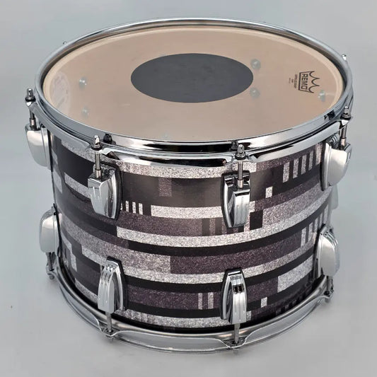 Used Ludwig Classic Maple Rack Tom 14x10 Digital Black Sparkle - Very Good - Drum Center Of Portsmouth