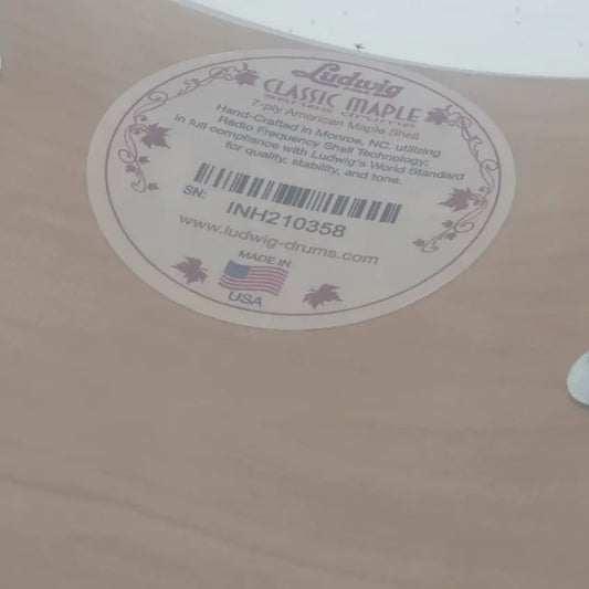 Used Ludwig Classic Maple Rack Tom 14x10 Digital Black Sparkle - Very Good - Drum Center Of Portsmouth