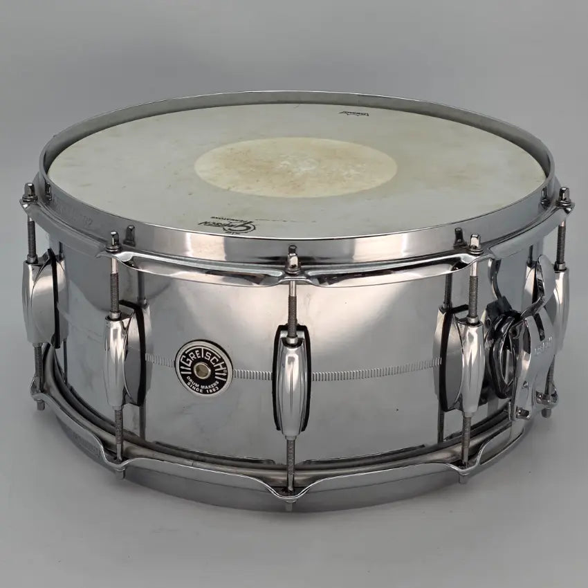 Used Gretsch Brooklyn Chrome Over Steel Snare Drum 14x6.5 - Good - Drum Center Of Portsmouth