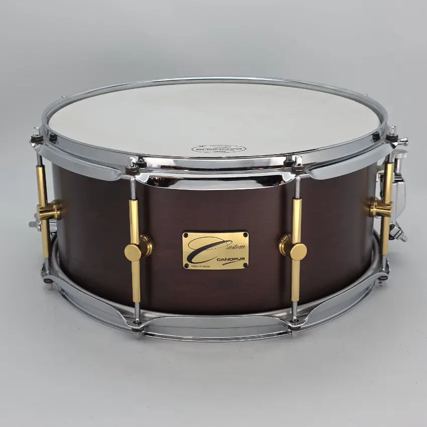 Used Canopus Custom Maple 14x6.5 Bitter Brown Oil - Very Good - Drum Center Of Portsmouth