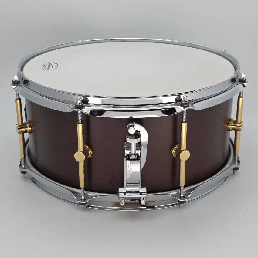 Used Canopus Custom Maple 14x6.5 Bitter Brown Oil - Very Good - Drum Center Of Portsmouth