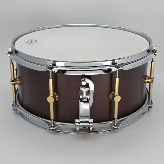 Used Canopus Custom Maple 14x6.5 Bitter Brown Oil - Very Good - Drum Center Of Portsmouth