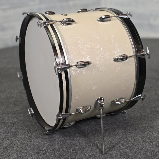 Used Vintage 60s Slingerland Bass Drum White Marine Pearl 20x14 - Good - Drum Center Of Portsmouth