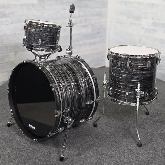 Used Ludwig Classic Maple 3pc Drum Set Vintage Black Oyster - Good - Drum Center Of Portsmouth