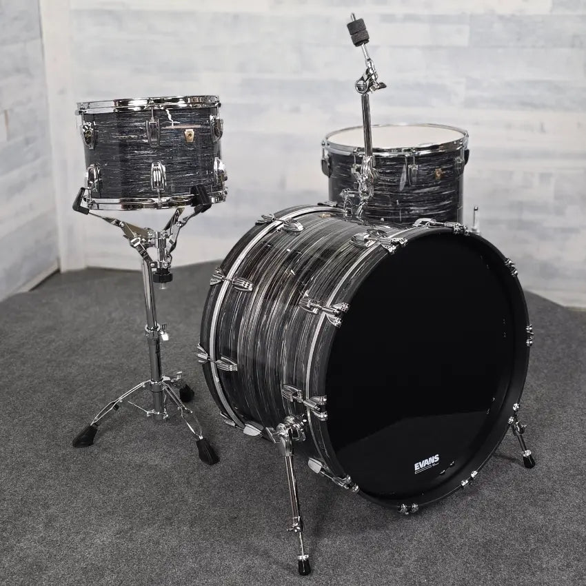 Used Ludwig Classic Maple 3pc Drum Set Vintage Black Oyster - Good - Drum Center Of Portsmouth