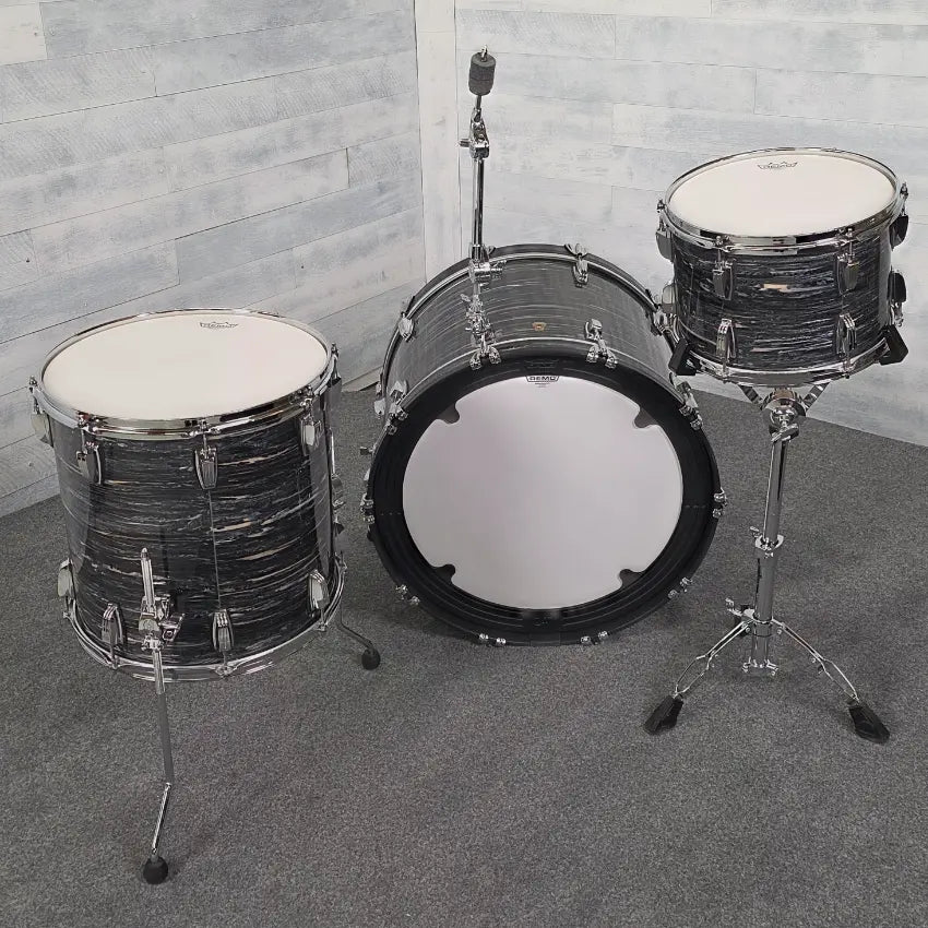 Used Ludwig Classic Maple 3pc Drum Set Vintage Black Oyster - Good - Drum Center Of Portsmouth