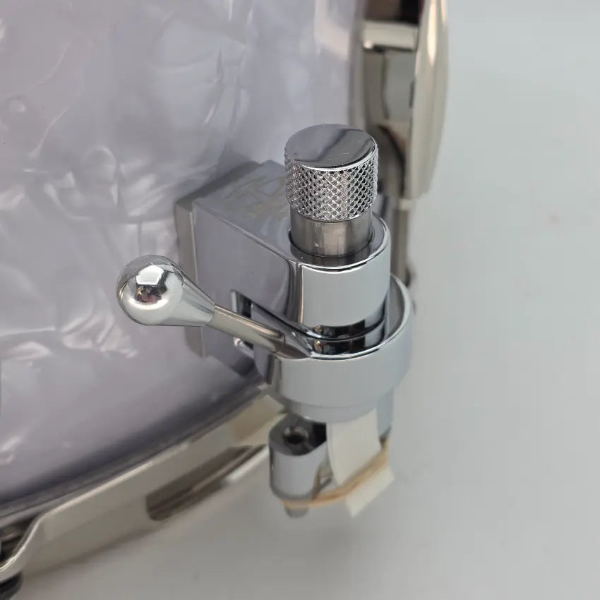 Used Slingerland Radio King Artist Snare Drum 14x6.5 White Marine Pearl - Very Good - Drum Center Of Portsmouth