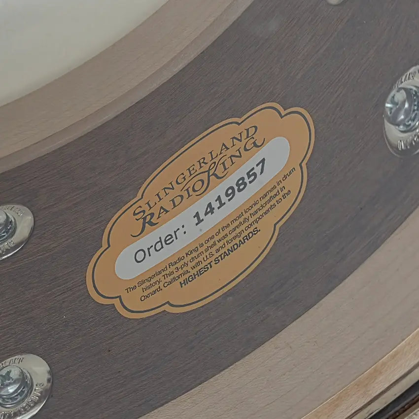 Used Slingerland Radio King Artist Snare Drum 14x6.5 White Marine Pearl - Very Good - Drum Center Of Portsmouth