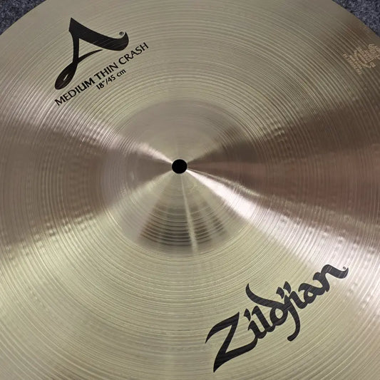 Used Zildjian A Medium Thin Crash Cymbal 18 - Excellent - Drum Center Of Portsmouth