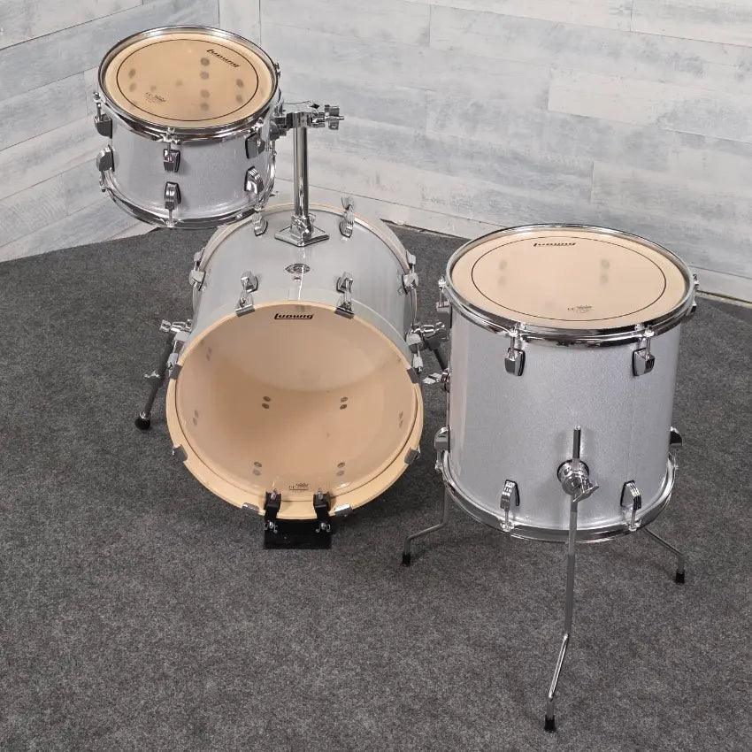 Used Ludwig Breakbeats 3pc Drum Set Silver Sparkle - Good - Drum Center Of Portsmouth