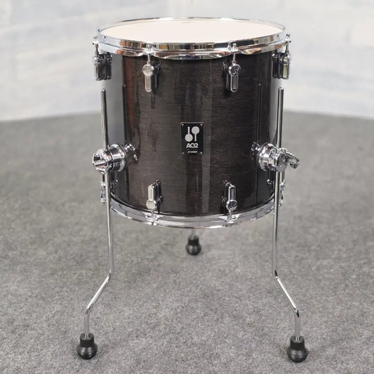 Used Sonor AQ2 14x13 Maple Floor Tom Transparent Black - Very Good - Drum Center Of Portsmouth