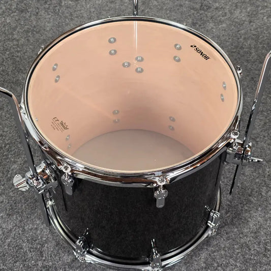 Used Sonor AQ2 14x13 Maple Floor Tom Transparent Black - Very Good - Drum Center Of Portsmouth