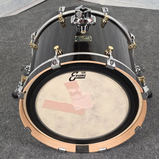 Used Canopus RFM Bass Drum 18x14 Black Lacquer - Good - Drum Center Of Portsmouth