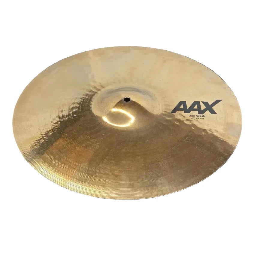 Used Sabian AAX Thin Crash Cymbal 18" Brilliant - Very Good - Drum Center Of Portsmouth