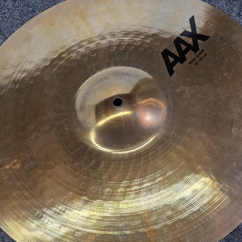 Used Sabian AAX Thin Crash Cymbal 18" Brilliant - Very Good - Drum Center Of Portsmouth