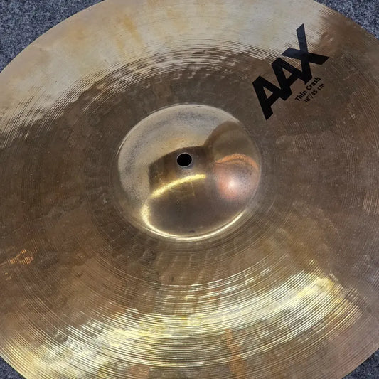 Used Sabian AAX Thin Crash Cymbal 18" Brilliant - Very Good - Drum Center Of Portsmouth