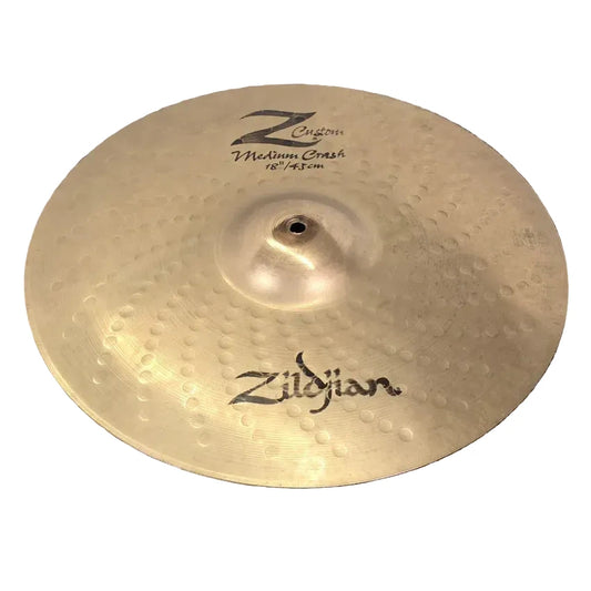Used Zildjian Z Custom Medium Crash Cymbal 18" - Fair - Drum Center Of Portsmouth