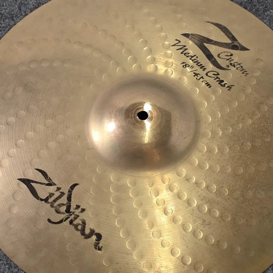 Used Zildjian Z Custom Medium Crash Cymbal 18" - Fair - Drum Center Of Portsmouth