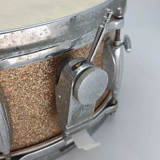 Used Vintage Gretsch Snare Drum 14x5.5 Champagne Sparkle - Fair - Drum Center Of Portsmouth