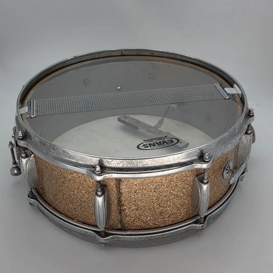 Used Vintage Gretsch Snare Drum 14x5.5 Champagne Sparkle - Fair - Drum Center Of Portsmouth
