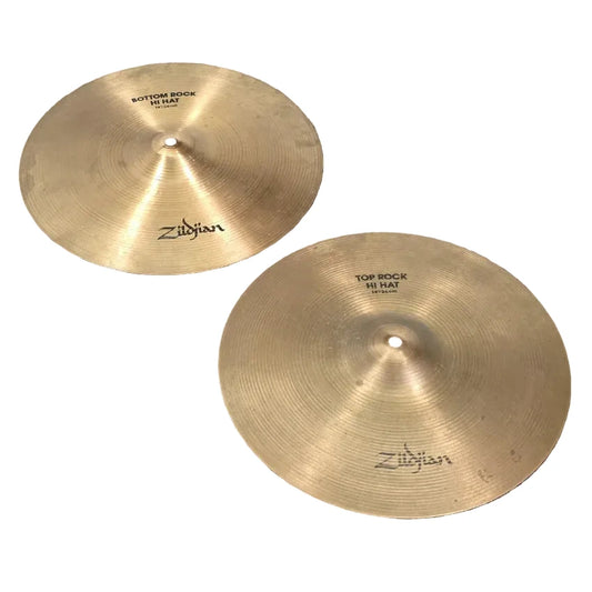 Used Zildjian A Rock Hi Hat Cymbals 14" - Fair - Drum Center Of Portsmouth