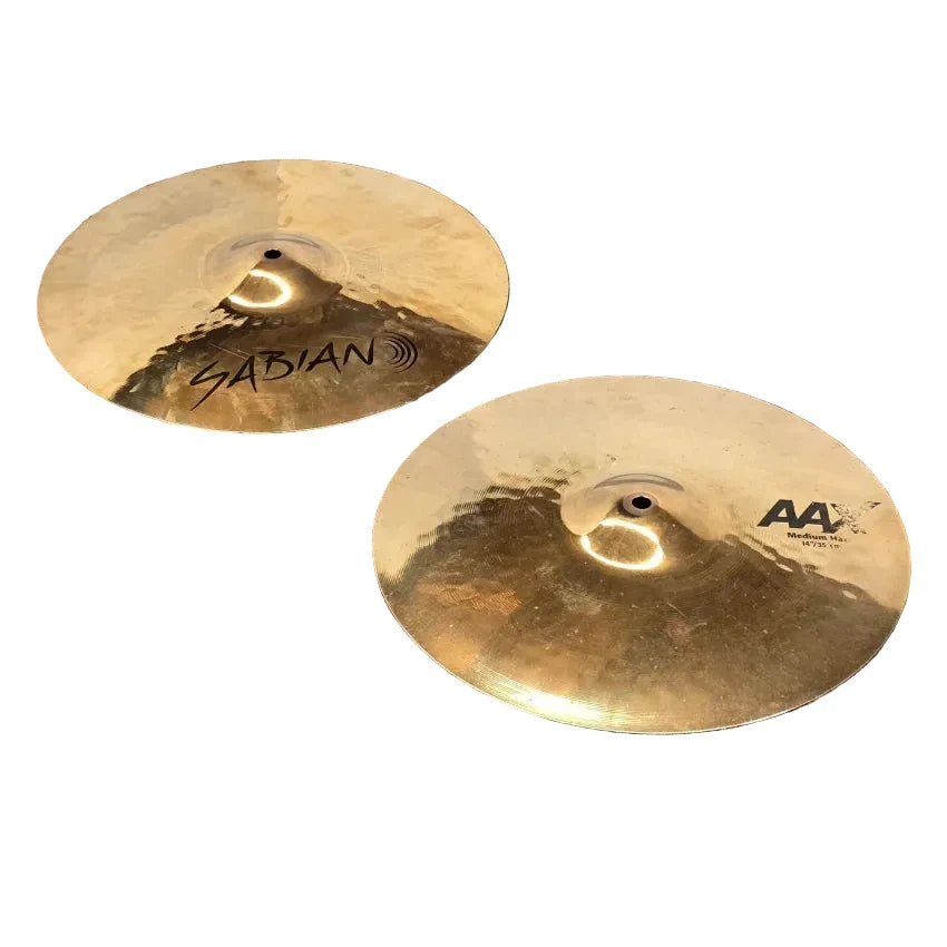 Used Sabian AAX Medium Hi Hats 14" Brilliant - Good - Drum Center Of Portsmouth