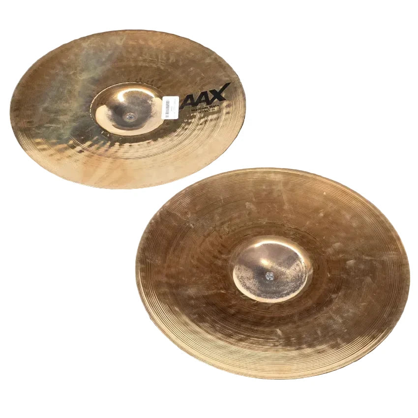 Used Sabian AAX Medium Hi Hats 14" Brilliant - Good - Drum Center Of Portsmouth