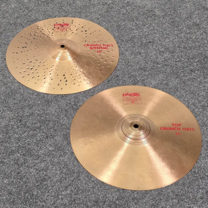 Used Paiste 2002 Crunch Hi Hat Cymbals 14" - Good - Drum Center Of Portsmouth