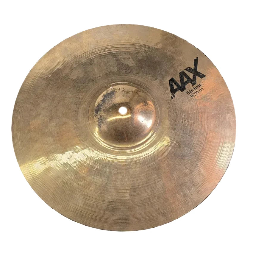 Used Sabian AAX Thin Hi Hat Cymbals 14" Brilliant - Good - Drum Center Of Portsmouth
