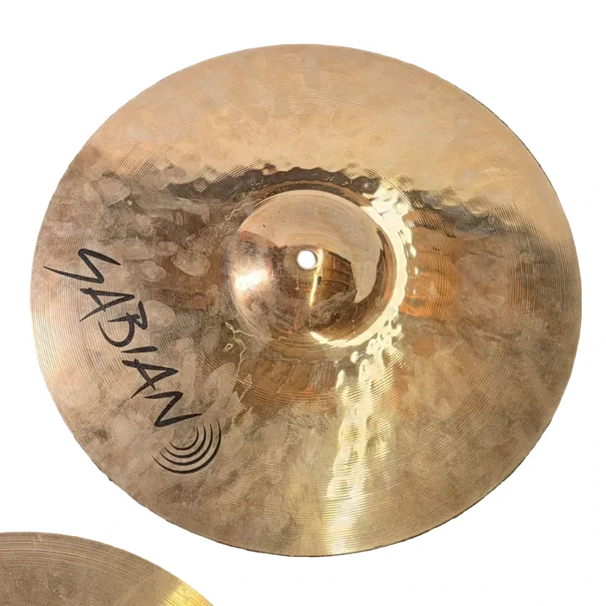 Used Sabian AAX Thin Hi Hat Cymbals 14" Brilliant - Good - Drum Center Of Portsmouth