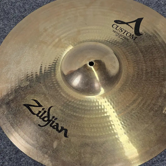 Used Zildjian A Custom Medium Ride Cymbal 20" - Good - Drum Center Of Portsmouth