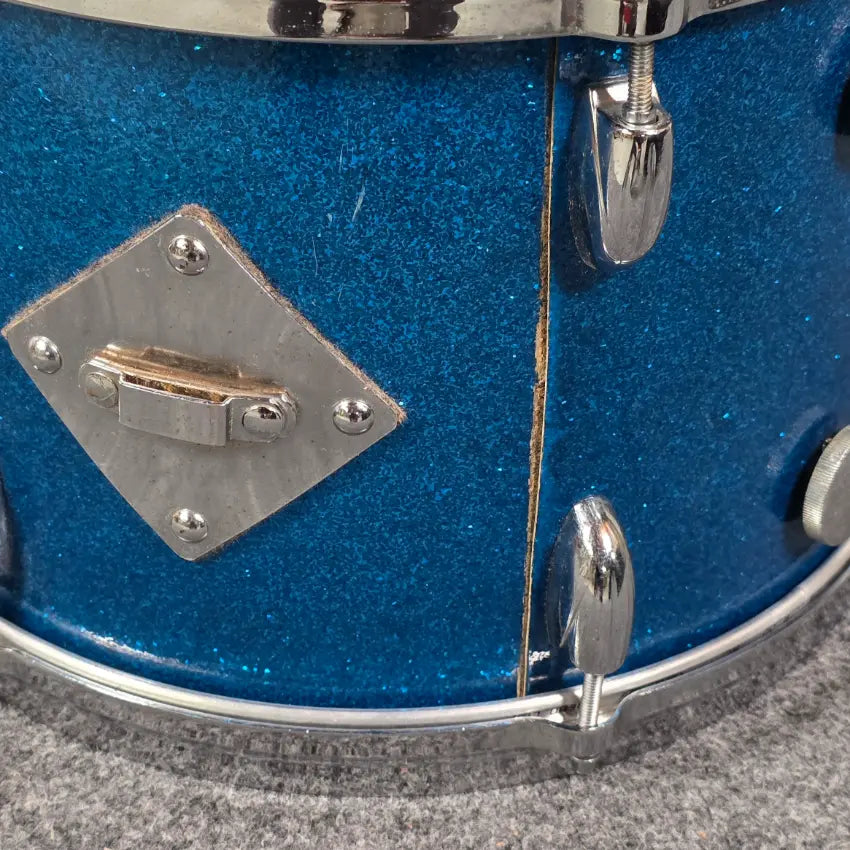Used Vintage Gretsch Round Badge 4pc Drum Set Blue Sparkle - Good - Drum Center Of Portsmouth